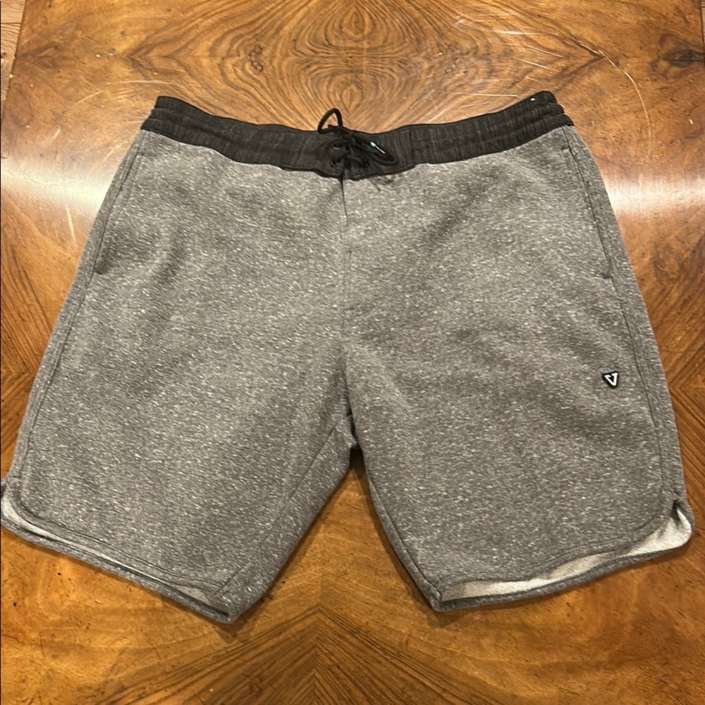 VISSLA Gray and Black Athletic Shorts